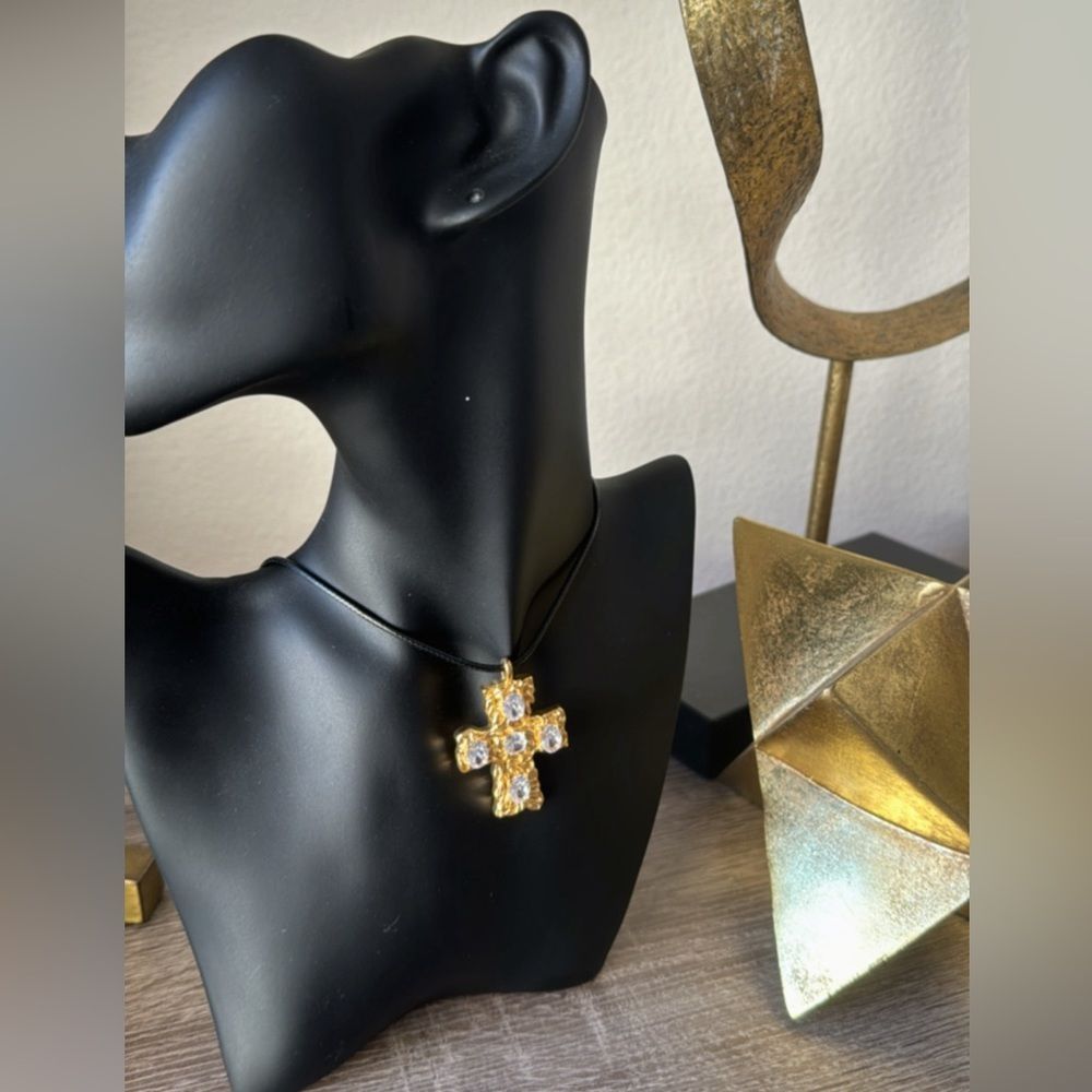 Bohemian cross necklace A173 - Picture 4 of 4